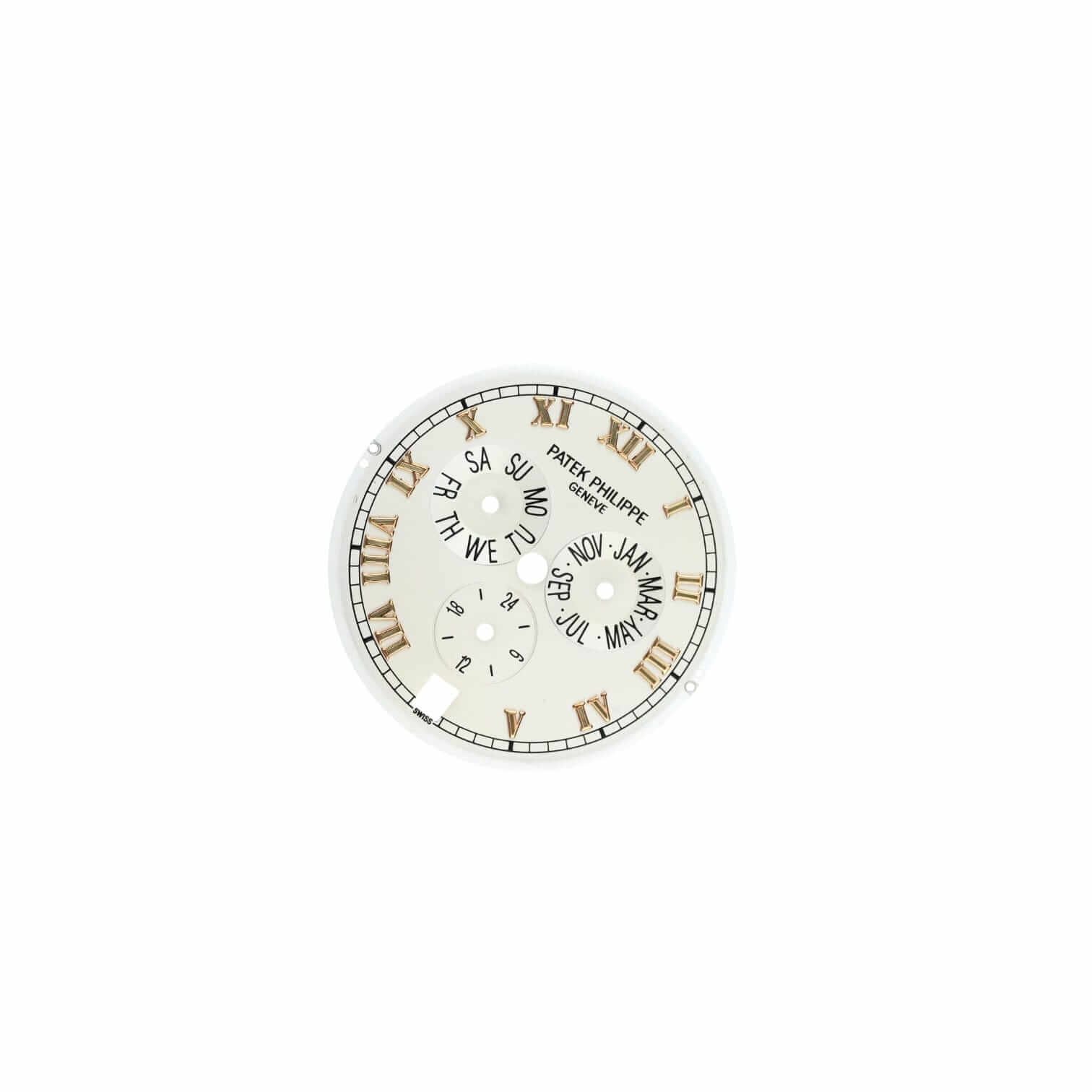 Patek Philippe dial for Annual Calendar 5035J in yellow gold Patek Philippe dial for Annual Calendar 5035J in yellow gold