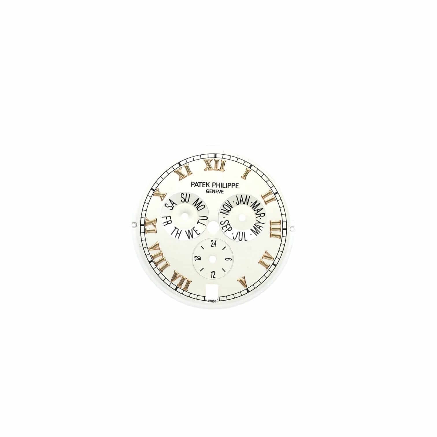Patek Philippe dial for Annual Calendar 5035J in yellow gold Patek Philippe dial for Annual Calendar 5035J in yellow gold
