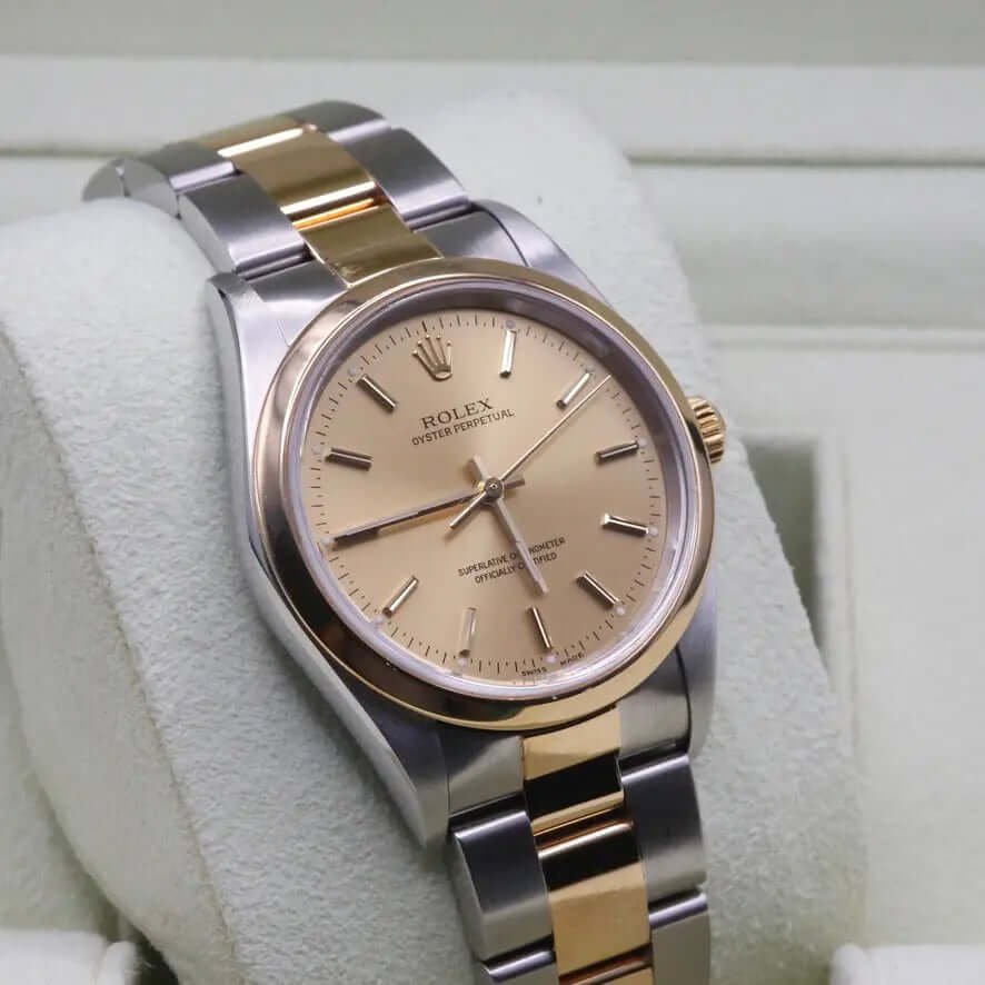 Rolex Oyster Perpetual 34 Champagne Dial 14203M Year: 2001 Rolex Oyster Perpetual 34 Champagne Dial 14203M Year: 2001