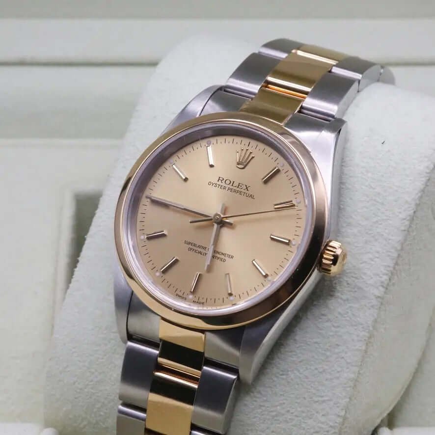 Rolex Oyster Perpetual 34 Champagne Dial 14203M Year: 2001 Rolex Oyster Perpetual 34 Champagne Dial 14203M Year: 2001