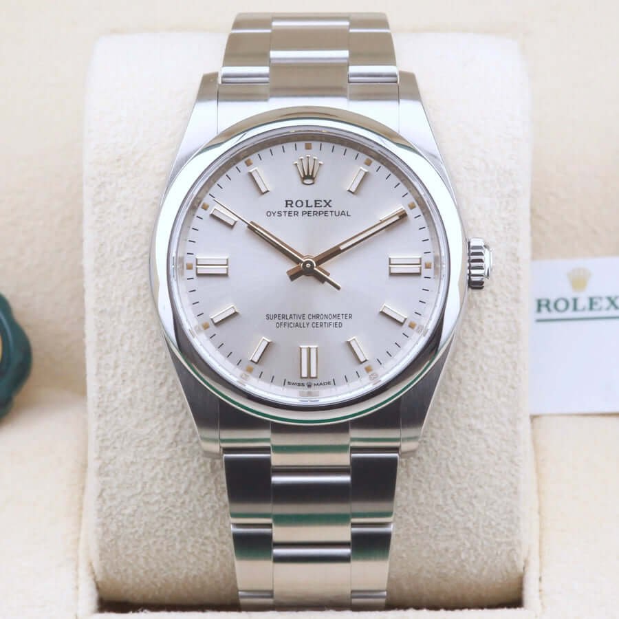 Rolex Oyster Perpetual Silver Dial 36 126000 Year: 2024 Rolex Oyster Perpetual Silver Dial 36 126000 Year: 2024