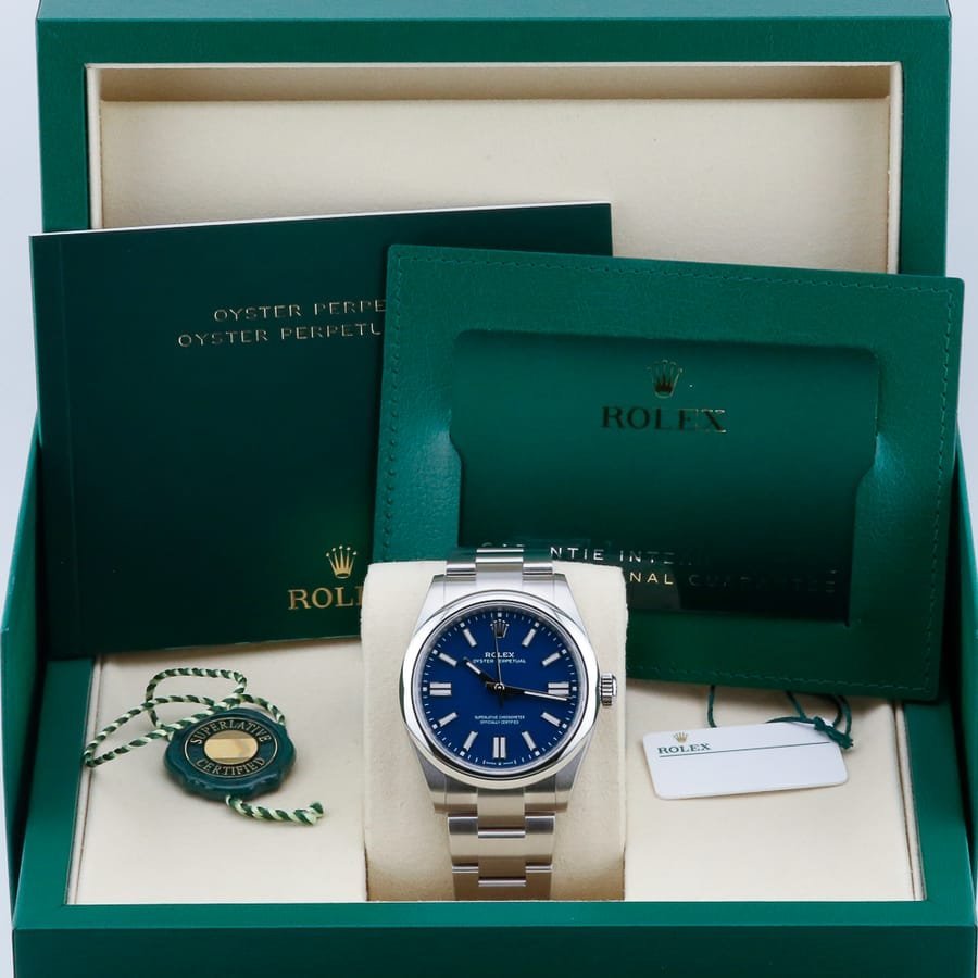 Rolex Oyster Perpetual Med Blue Dial 134300 Year: 2025 Rolex Oyster Perpetual Med Blue Dial 134300 Year: 2025