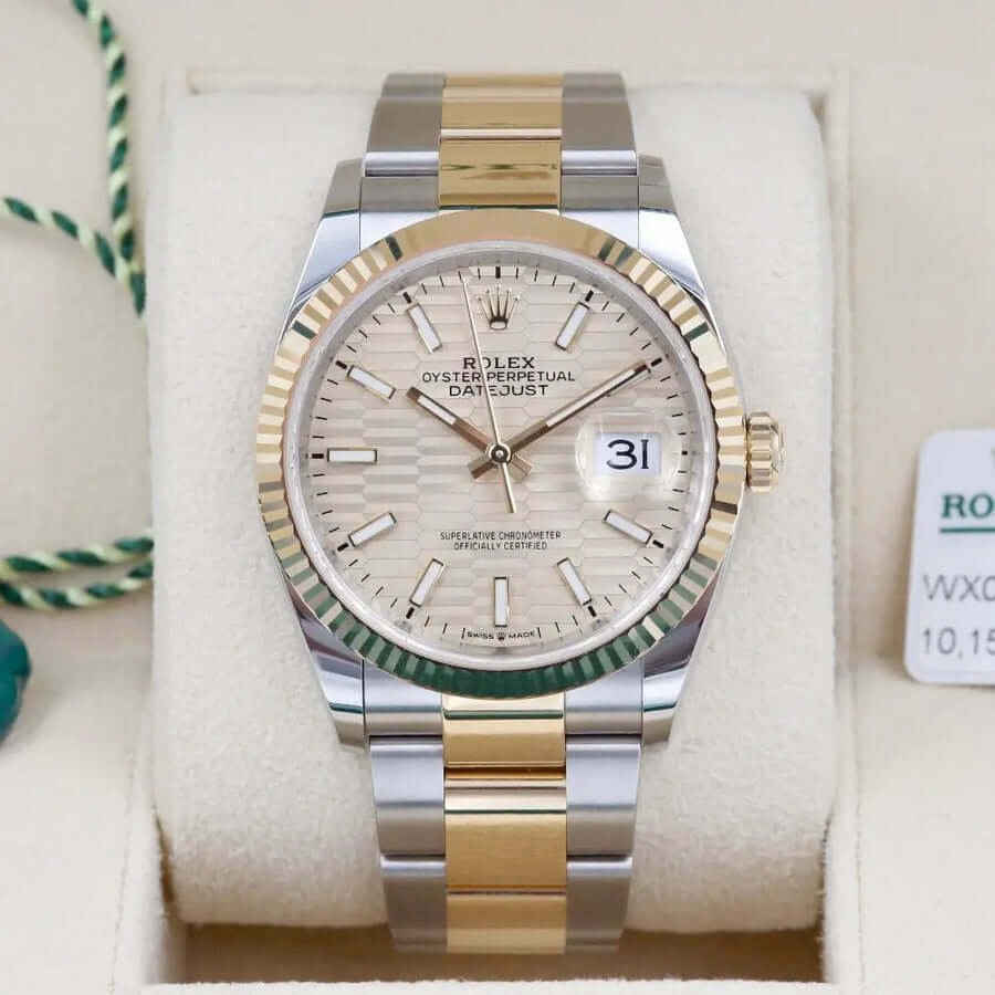 Rolex Datejust 36 Champagne Motif Dial 126233 Year: 2023 Rolex Datejust 36 Champagne Motif Dial 126233 Year: 2023