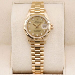 Rolex Datejust 26 Champagne Diamond Dial 69178