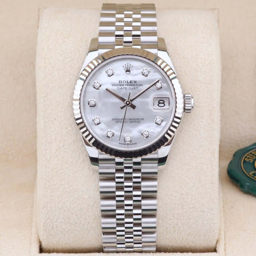 Rolex Datejust 31 White Mother of Pearl Diamond Dial 278274 Year: 2024 Rolex Datejust 31 White Mother of Pearl Diamond Dial 278274 Year: 2024