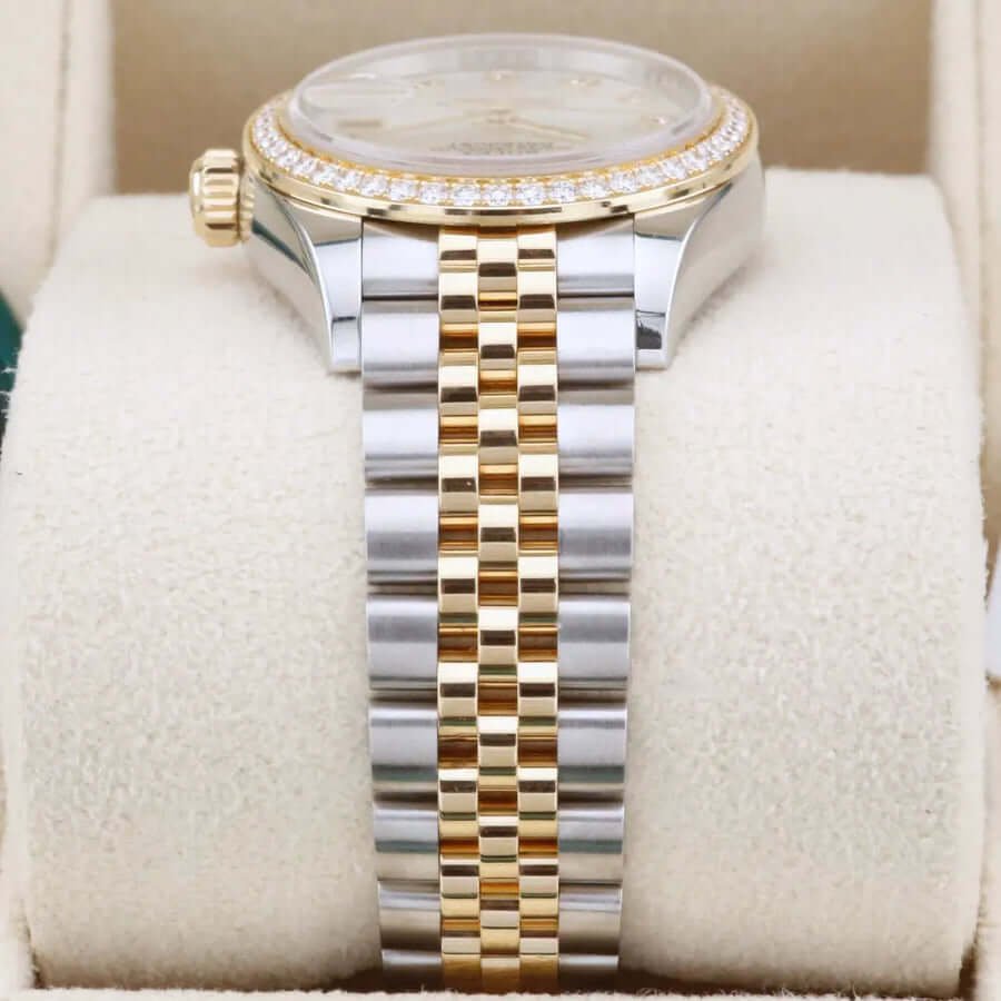 Rolex Datejust 28 Mother of Pearl Diamond Bezel 279383RBR Year: 2018 Rolex Datejust 28 Mother of Pearl Diamond Bezel 279383RBR Year: 2018