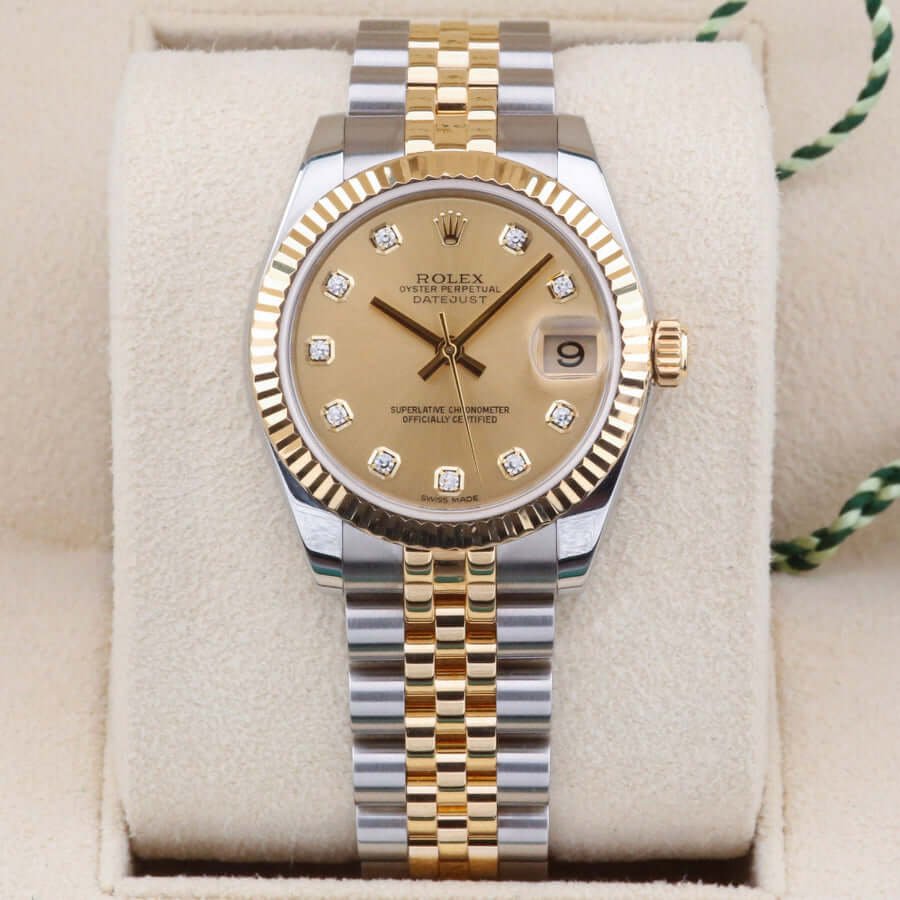Rolex Datejust 31 Champagne Diamond Dial 178273 Year: 2016 Rolex Datejust 31 Champagne Diamond Dial 178273 Year: 2016