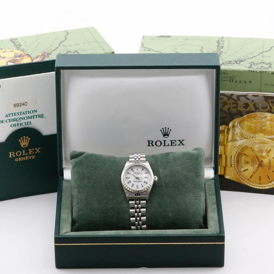 Rolex Datejust 26 69240 White Roman Numerals 26mm Rolex Datejust 26 69240 White Roman Numerals 26mm