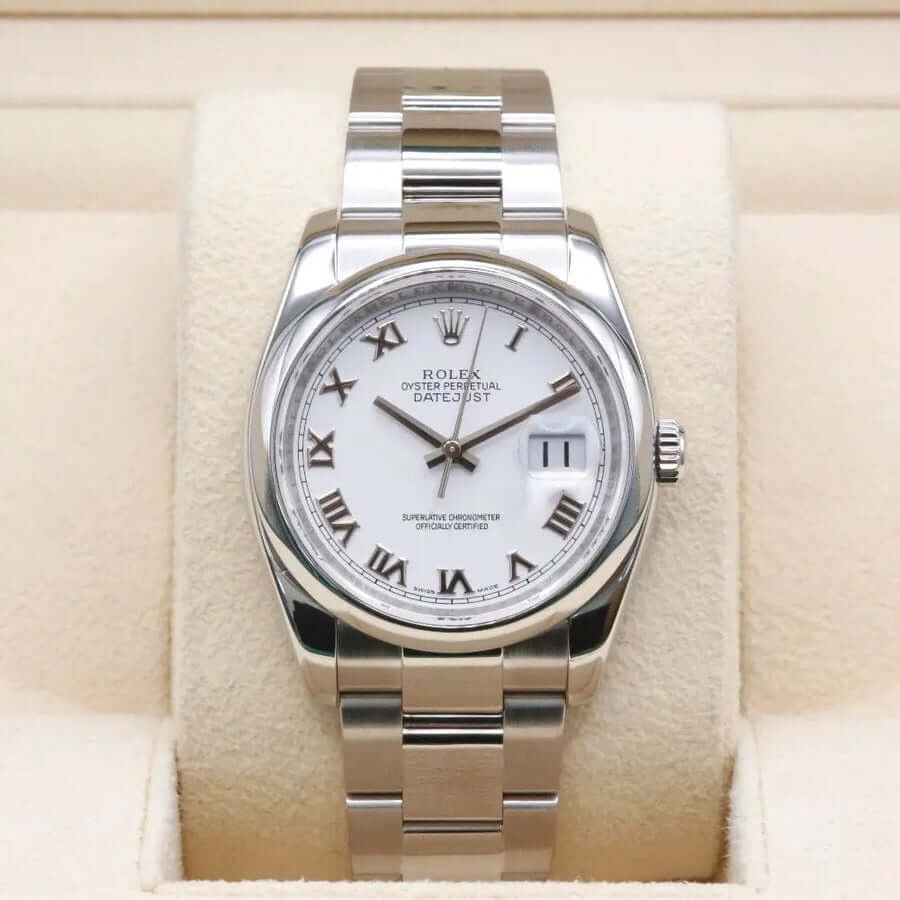 Rolex Datejust 36 116200 White Dial - Roman Numerals Rolex Datejust 36 116200 White Dial - Roman Numerals