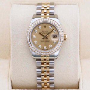 Rolex Datejust 26 Champagne Diamond Dial And Bezel