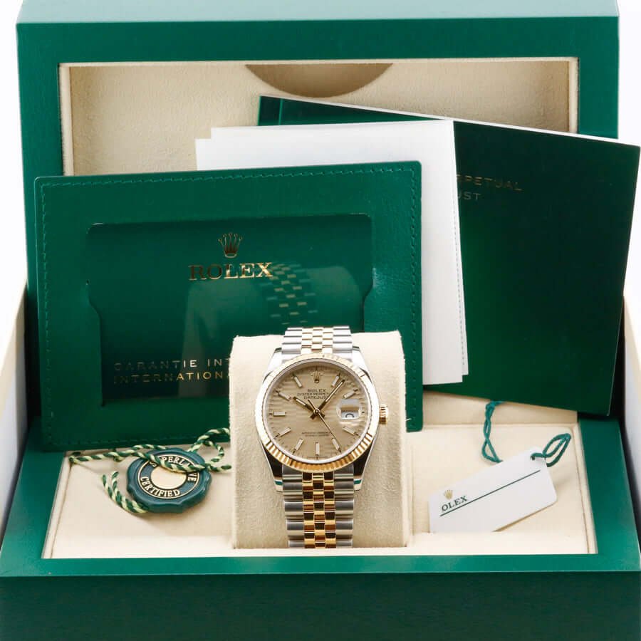 Rolex Datejust 36 126233 Champagne Motif Dial 36mm Rolex Datejust 36 126233 Champagne Motif Dial 36mm