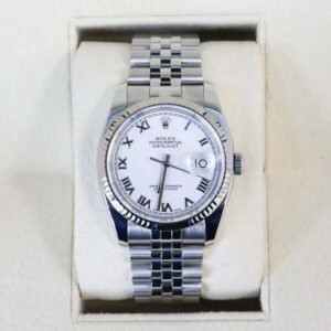 Rolex Datejust 36 White Roman Dial