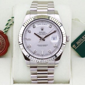 Rolex Day-Date 2 218239 Silver Diamond 41mm